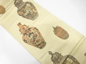 アンティーク　花瓶模様全通袋帯（材料）